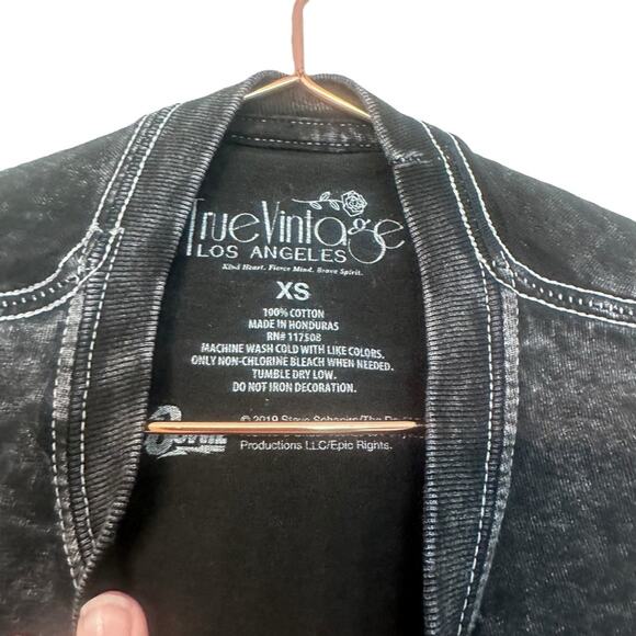 Vintage Bowie Cropped Long Sleeve T-Shirt - Size XS - Picture 4 of 6